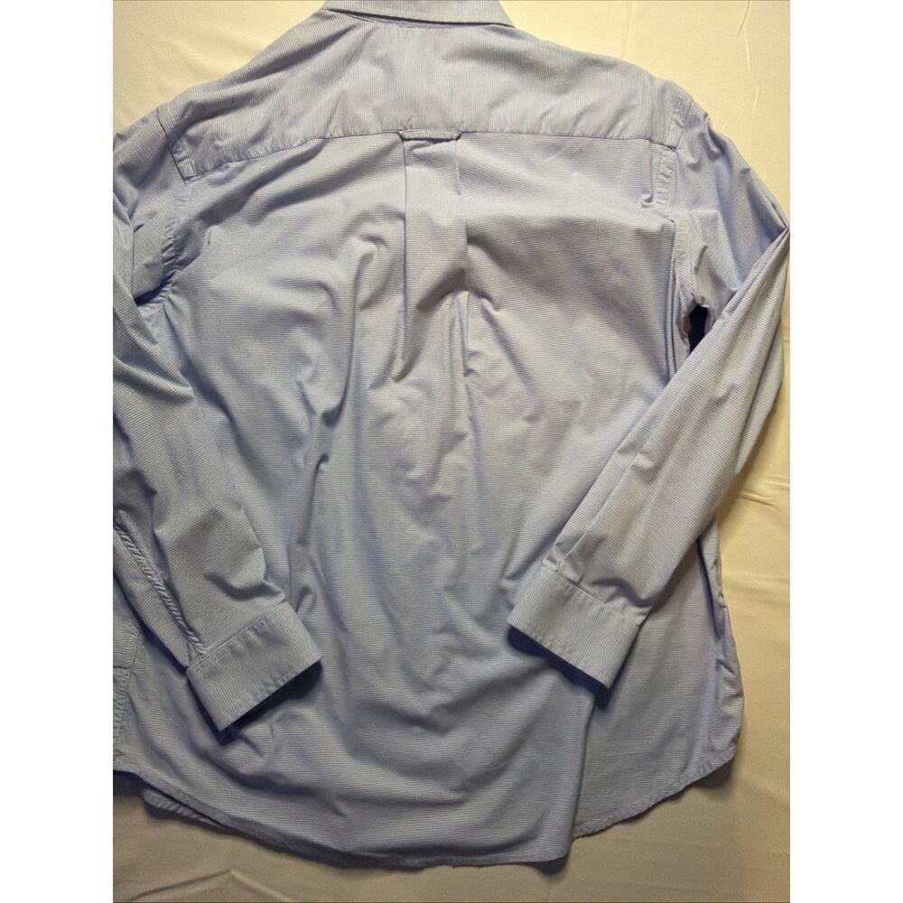 Orvis Gingham Check Plaid Button Up Shirt Mens Size Large Blue 100% Cotton - Picture 6 of 8